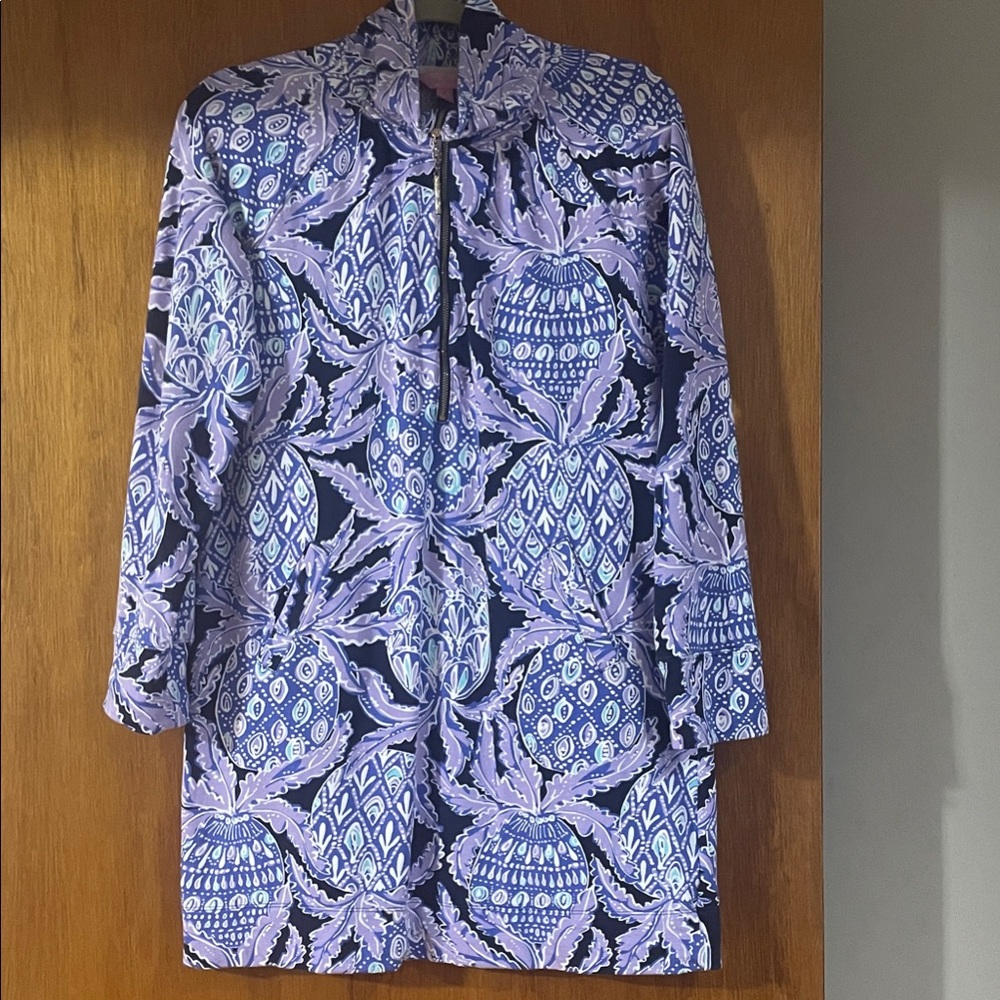 Lilly Pulitzer Navy and Lavender Patterned Dress